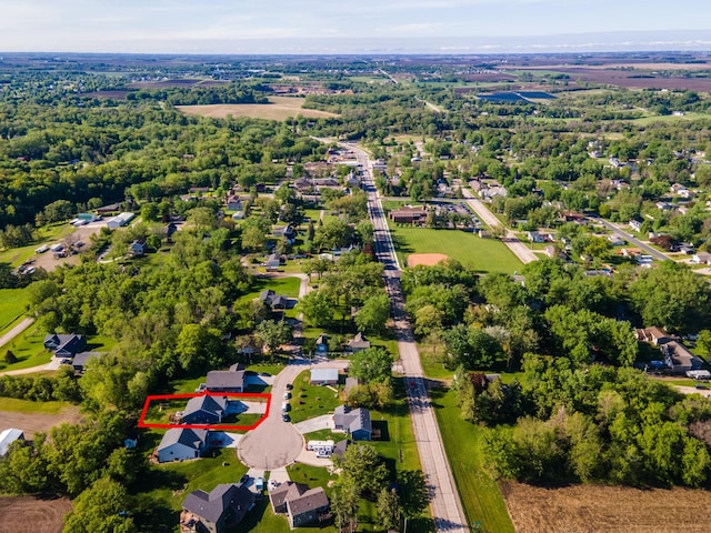 1004 Blanch Ct, Mantorville, MN 55955 - aerial view of property and surrounding area featuring property boundaries highlighted