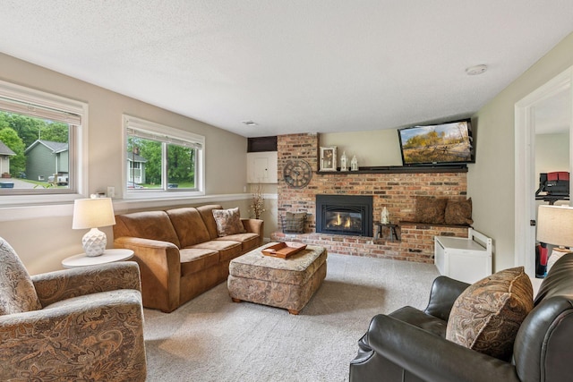 1686 Walnut Ln, Eagan, MN 55122 - carpeted living area with a fireplace