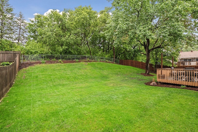 1686 Walnut Ln, Eagan, MN 55122 - view of yard featuring a deck