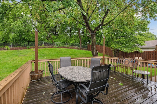 1686 Walnut Ln, Eagan, MN 55122 - wooden deck with outdoor dining area