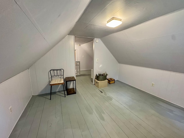 2728 Pine Ave, Slayton, MN 56172 - additional living space featuring wood-type flooring, lofted ceiling, and baseboards