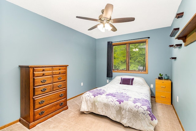 39 154th Ave NE, Ham Lake, MN 55304 - bedroom featuring baseboards, light carpet, and ceiling fan