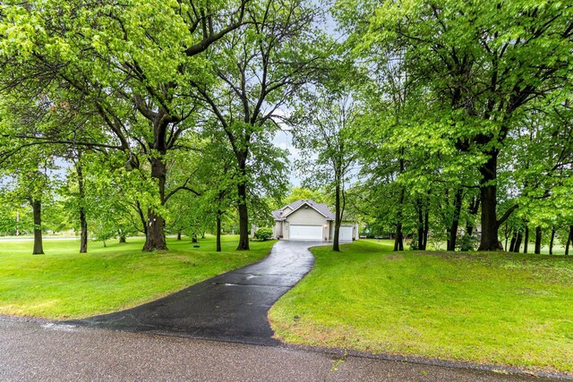 39 154th Ave NE, Ham Lake, MN 55304 - view of front of home featuring a front yard, driveway, and view of scattered trees