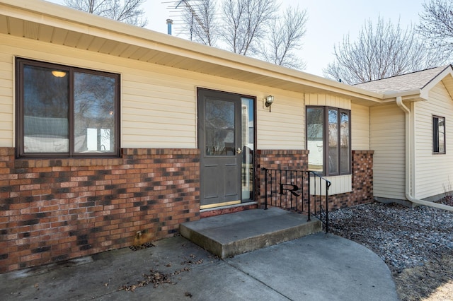 36350 276th St, Henderson, MN 56044 - view of exterior entry featuring brick siding
