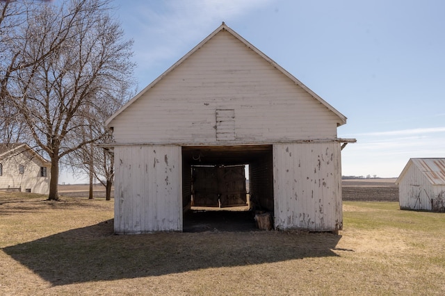 36350 276th St, Henderson, MN 56044 - view of barn featuring a yard