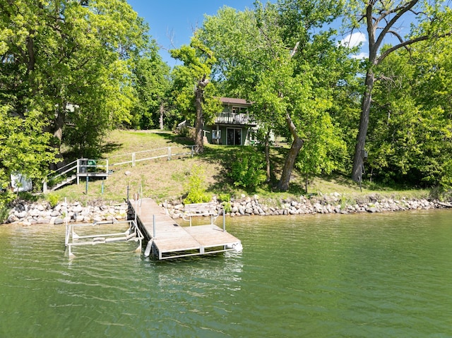 9630 Rachel Shrs SW, Holmes City Twp, MN 56327 - dock area featuring a water view