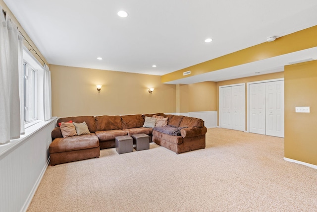 27385 Millicent Ln, Chisago Lake Twp, MN 55013 - carpeted living room with recessed lighting and baseboards