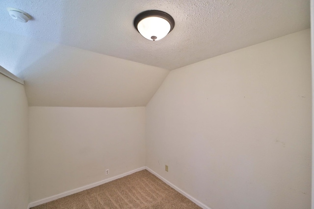 809 7th St, Brainerd, MN 56401 - bonus room with light colored carpet, vaulted ceiling, baseboards, and a textured ceiling