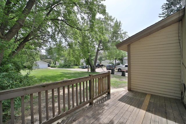 809 7th St, Brainerd, MN 56401 - wooden terrace with a lawn