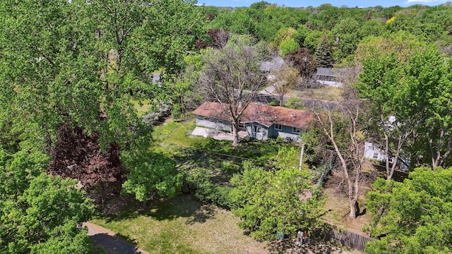 6300 Brooklyn Dr, Brooklyn Center, MN 55430 - view from above of property with a forest