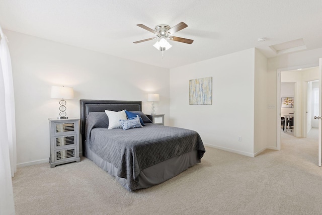 9675 Toledo Ln N, Brooklyn Park, MN 55443 - carpeted bedroom with attic access, baseboards, and ceiling fan