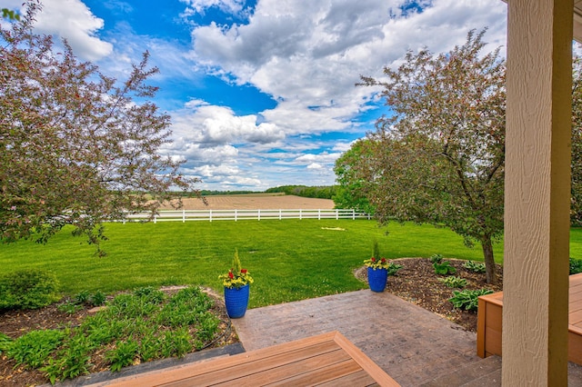 8632 Neal Ave S, Denmark Twp, MN 55033 - view of yard with a view of rural / pastoral area and a patio area