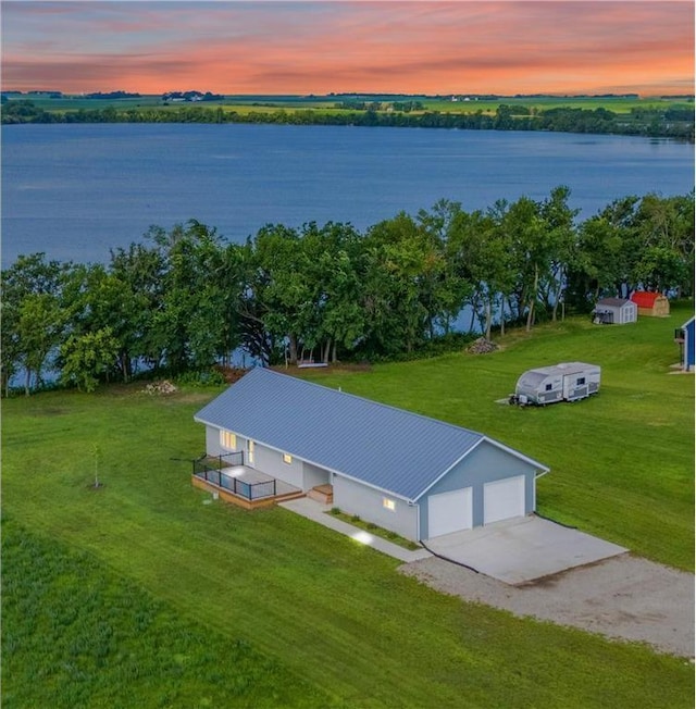 22 Jayvee Ln, Lake Sarah Twp, MN 56132 - view from above of property featuring a large body of water