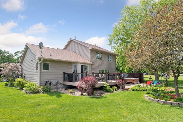 1665 Royal Oak Dr, Chaska, MN 55318 - back of property featuring a deck, a yard, and a patio