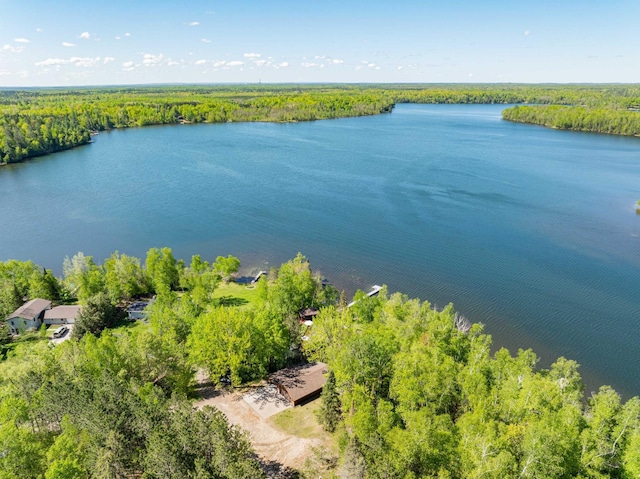 36737 Shoreview Dr, Wabana Twp, MN 55744 - aerial view of a heavily wooded area and a nearby body of water