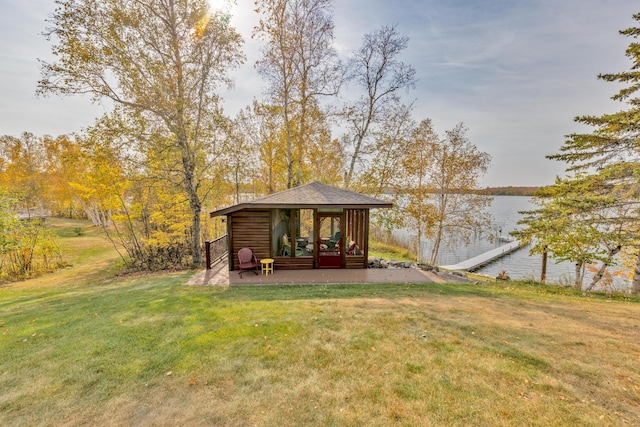 36737 Shoreview Dr, Wabana Twp, MN 55744 - view of outdoor structure featuring a water view
