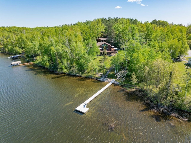 36737 Shoreview Dr, Wabana Twp, MN 55744 - aerial view of property and surrounding area featuring a heavily wooded area and a nearby body of water
