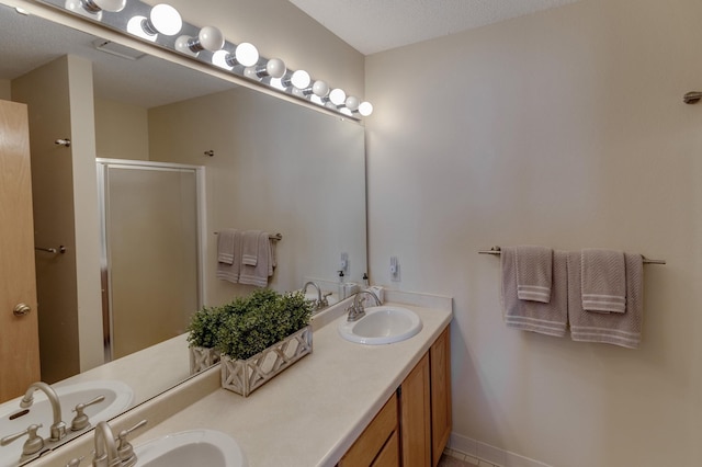 8012 Par Five Dr, South Harbor Twp, MN 56359 - bathroom with double vanity and a stall shower