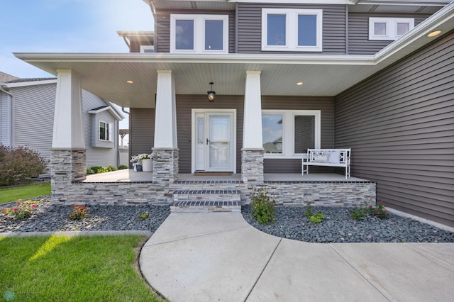 508 13th St NE, Dilworth, MN 56529 - property entrance featuring covered porch
