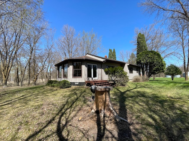 37165 300th Ave NE, Rollis Twp, MN 56724 - ranch-style home featuring a chimney and a front yard