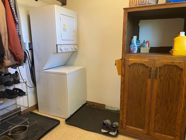 37165 300th Ave NE, Rollis Twp, MN 56724 - laundry room with stacked washer and clothes dryer
