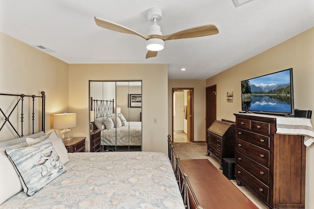 14575 Burma Ave W Unit 306, Rosemount, MN 55068 - bedroom featuring a closet, carpet, and a ceiling fan