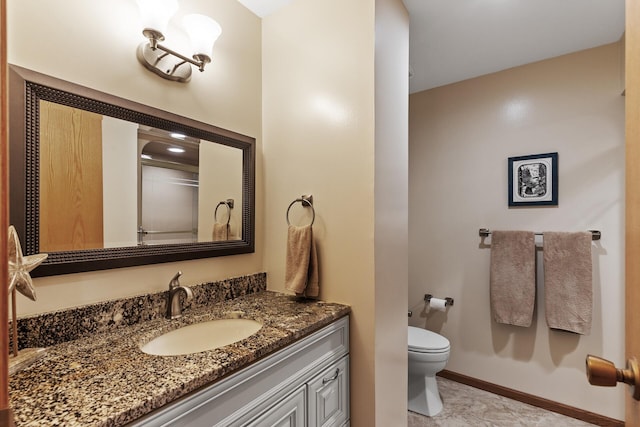 14575 Burma Ave W Unit 306, Rosemount, MN 55068 - bathroom with vanity, toilet, a shower with door, and baseboards