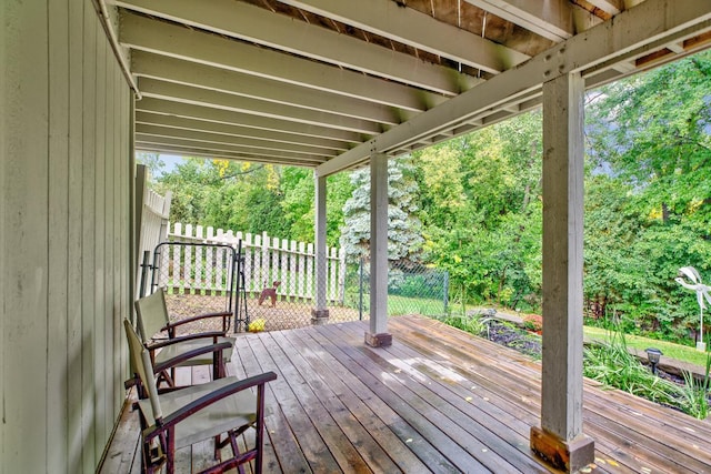 view of wooden deck