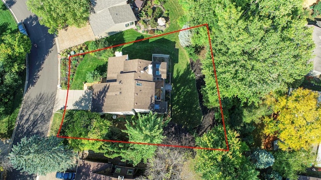 view of property location with property parcel outlined