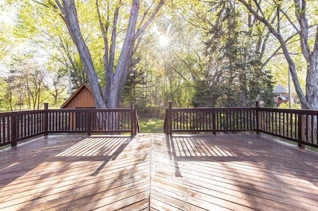 8464 Greenwood Dr, Mounds View, MN 55112 - view of wooden deck