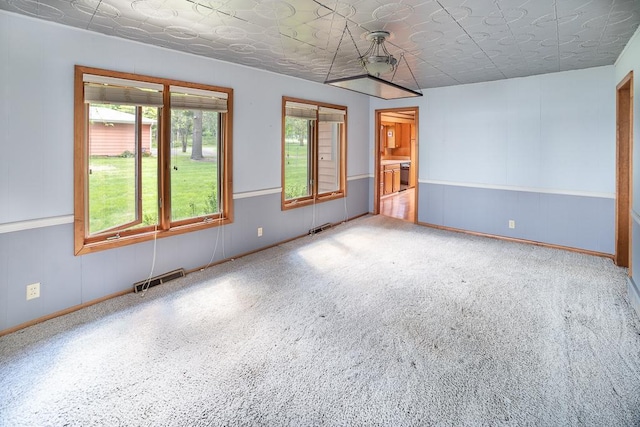 6769 County Road 13, Lake Edward Twp, MN 56468 - spare room with an ornate ceiling and carpet floors