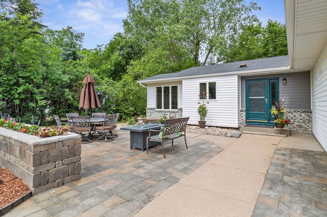 216 Crestview Cir, Jordan, MN 55352 - view of patio with outdoor dining space