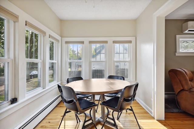 2005 Nokomis Ave, Saint Paul, MN 55119 - dining room with a baseboard radiator, light wood-style floors, and plenty of natural light