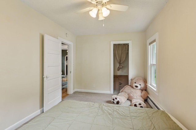 2005 Nokomis Ave, Saint Paul, MN 55119 - bedroom featuring a closet, baseboards, light carpet, and ceiling fan