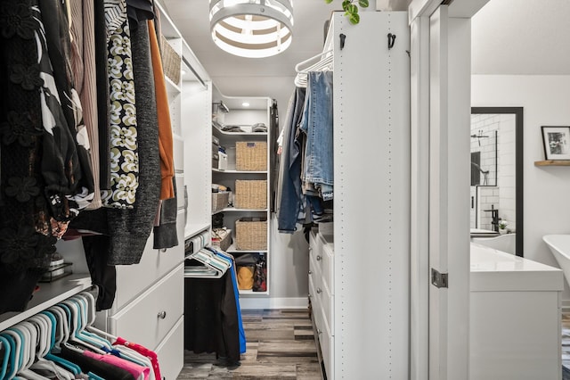 15657 Fish Point Rd SE, Prior Lake, MN 55372 - spacious closet featuring wood finished floors