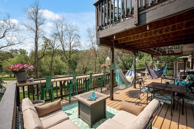 15657 Fish Point Rd SE, Prior Lake, MN 55372 - deck with outdoor lounge area