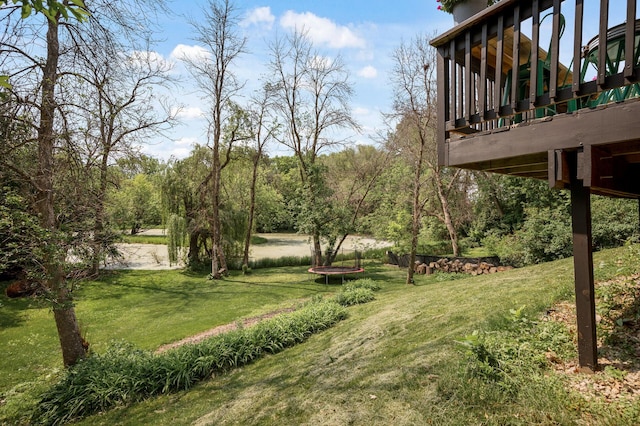 15657 Fish Point Rd SE, Prior Lake, MN 55372 - view of green lawn featuring a deck