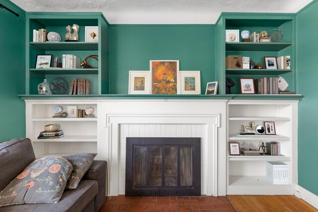 7537 Wentworth Ave, Richfield, MN 55423 - detailed view of a brick fireplace