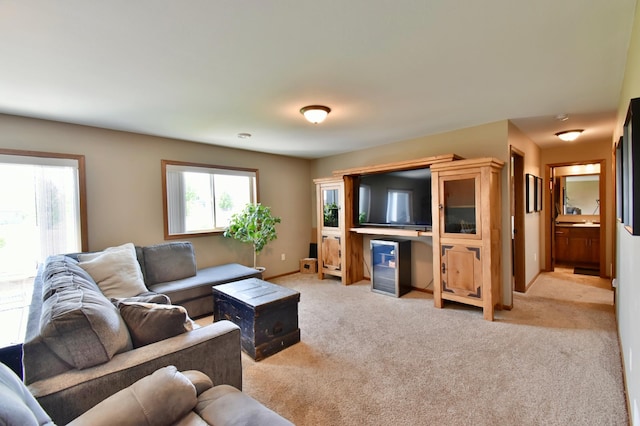 1756 34th St NE, Sauk Rapids, MN 56379 - living area featuring light carpet