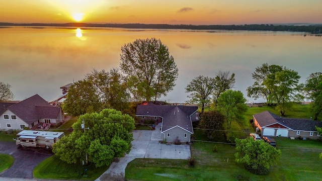 13155 Lake Sallie Dr, Lake View Twp, MN 56501 - aerial view at dusk of a water view