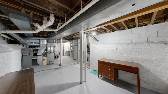402 Main St, Racine, MN 55967 - unfinished below grade area with heating unit