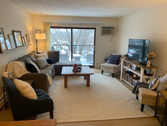 2800 Hillsboro Ave N Unit 316, New Hope, MN 55427 - living area featuring a wall unit AC and wood finished floors
