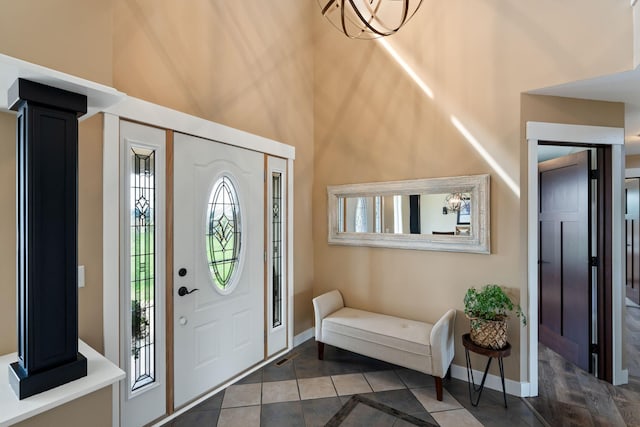 6339 140th Ave SE, Clear Lake, MN 55319 - tiled entrance foyer featuring a high ceiling and baseboards