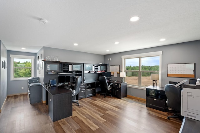 6339 140th Ave SE, Clear Lake, MN 55319 - office area featuring wood finished floors, healthy amount of natural light, and recessed lighting