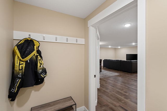 6339 140th Ave SE, Clear Lake, MN 55319 - mudroom featuring wood finished floors and recessed lighting