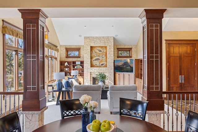 12159 Quail Avenue Ln N, Stillwater, MN 55082 - dining room featuring ornate columns