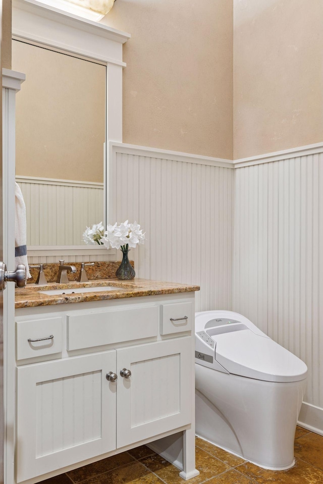 12159 Quail Avenue Ln N, Stillwater, MN 55082 - half bath with a wainscoted wall and vanity