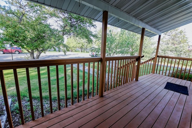 546 2nd St SE, Perham, MN 56573 - deck with a lawn