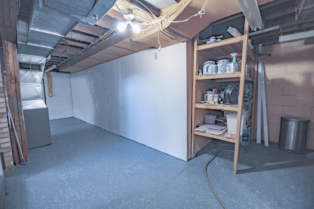 546 2nd St SE, Perham, MN 56573 - unfinished below grade area with concrete block wall
