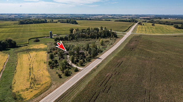 42340 County 50th Blvd, Minneola Twp, MN 55983 - aerial view of property's location featuring rural landscape and large plots for crops